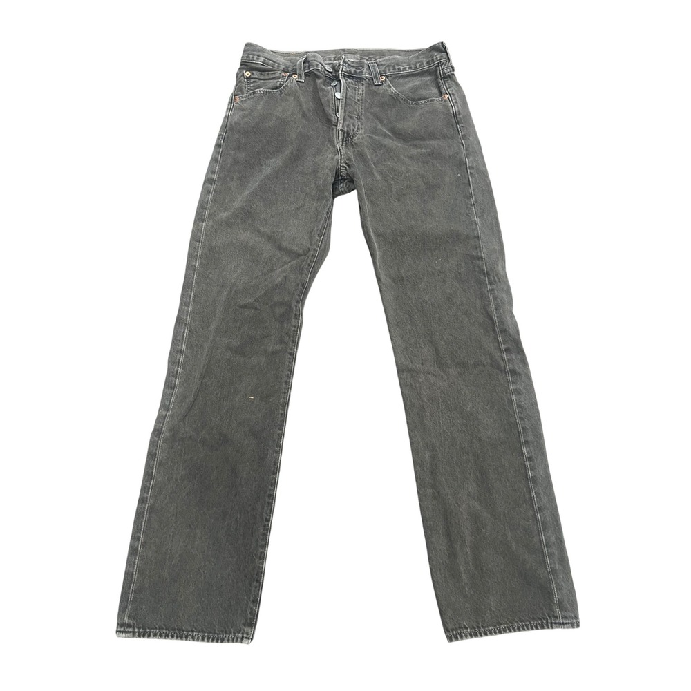 Levi's 501 Original Fit Jeans Womens Sz 30 Faded Black Straight Leg 90s Grunge